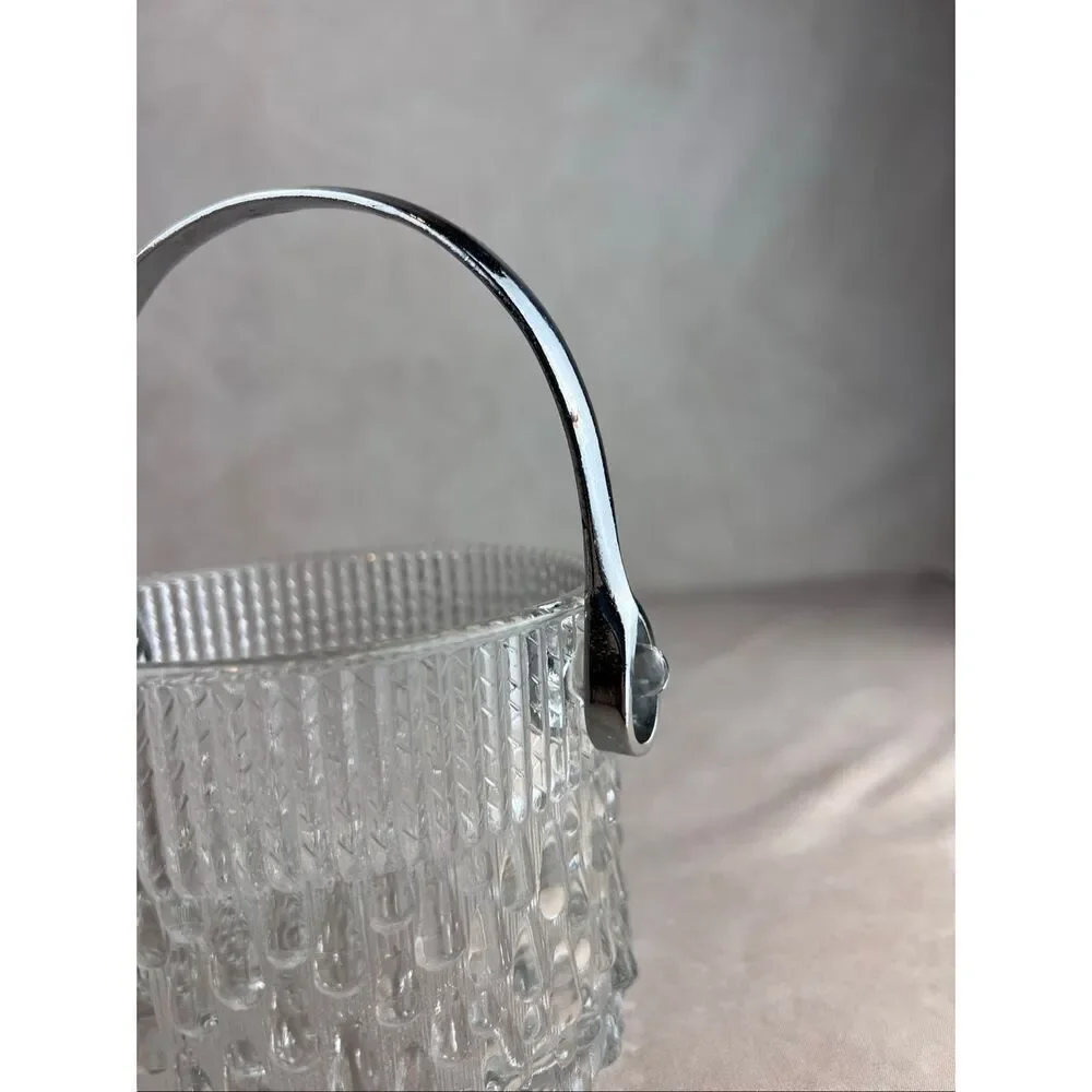 Vintage Mini Ice Bucket MCM Teleflora Crystal Mod